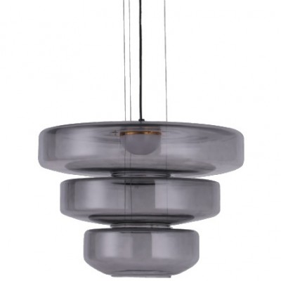 Φωτιστικό Κρεμαστό LED 12W 230V 1644lm Θερμό Φως Smoky Glass 4070